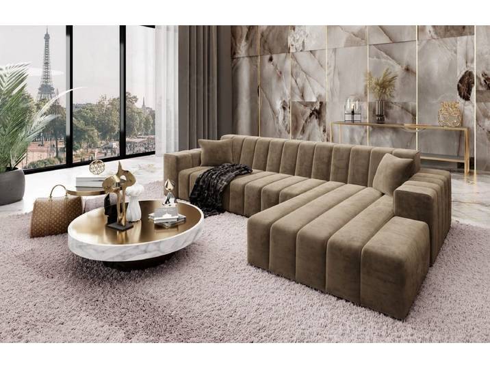 Couch Gran Canaria L-Form in Stoff Kurz