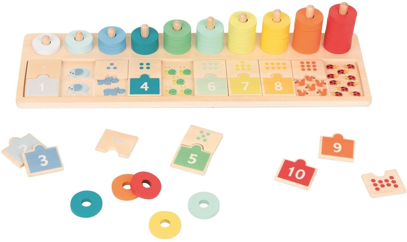 Lernspielzeug SPIELBA "Zähl - und Zuordnungsbrett", Kinder, bunt, Lernspielzeug Lernspielzeug bunt Einheitsgröße