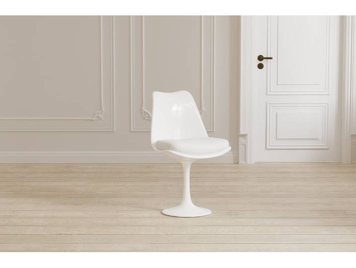 2er Set - Stuhl Xavion mit weißer Sitzschale - Weiß - Luxusbetten24