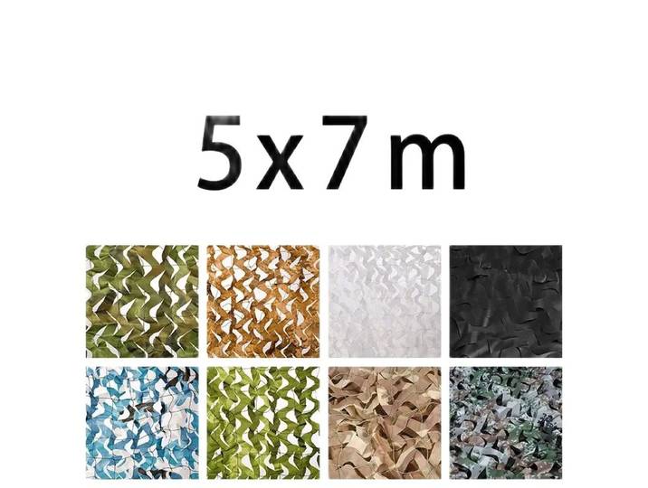 Solomon-Filet blanc renforcé pour ombre de jardin, auvent d'extérieur, tissu en maille camouflage, 5x7m, 5x7m, 7x5