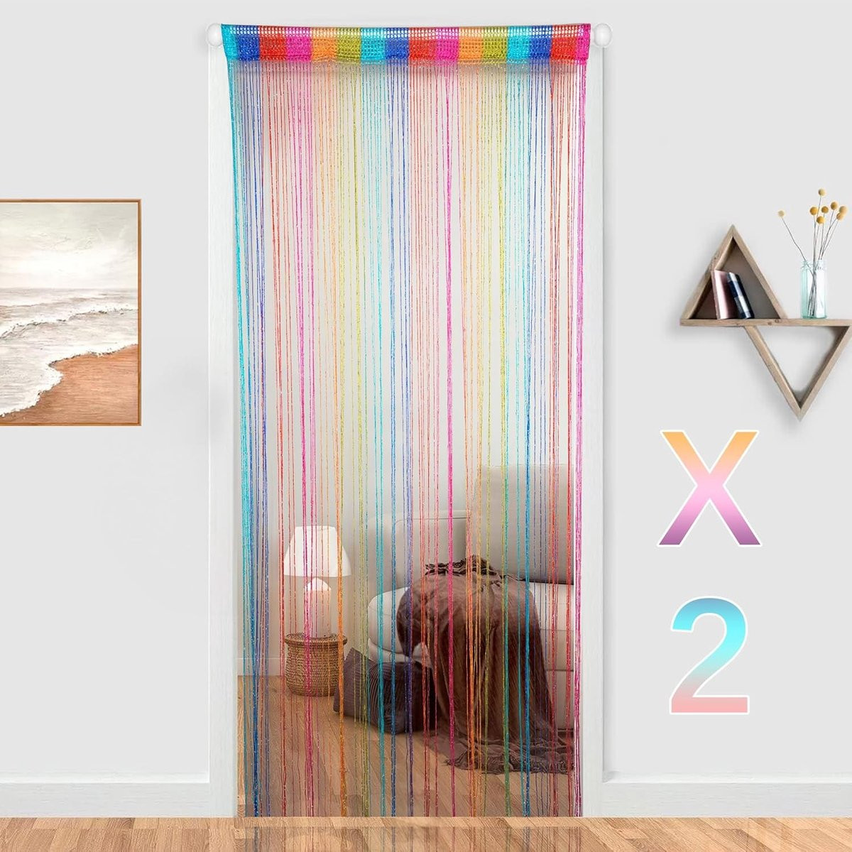 Decoratief deurgordijn van ondoorzichtig polyester vliegengaas voor deuropeningen