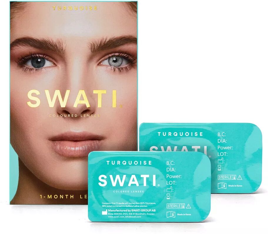 SWATI - Farbige Kontaktlinsen für 1 Monat, Set, TURQUOISE