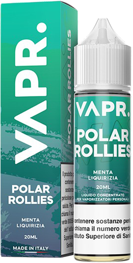 VAPR. Polar Rollies Liquido Shot 20ml Menta Liquirizia