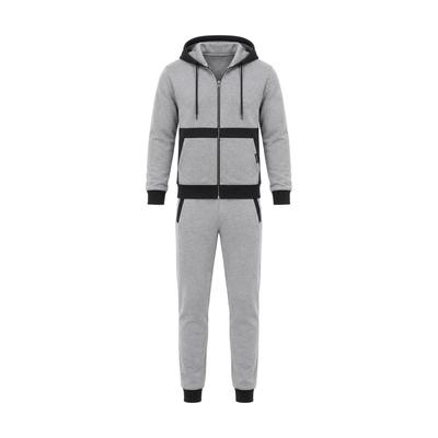 Trainingsanzug CIPO & BAXX "Cipo & Baxx Jogginganzug", Herren, Gr. L, grau, Sportlich, regular fit, Sportanzüge Trainingsanzug, im Kontrast-Design