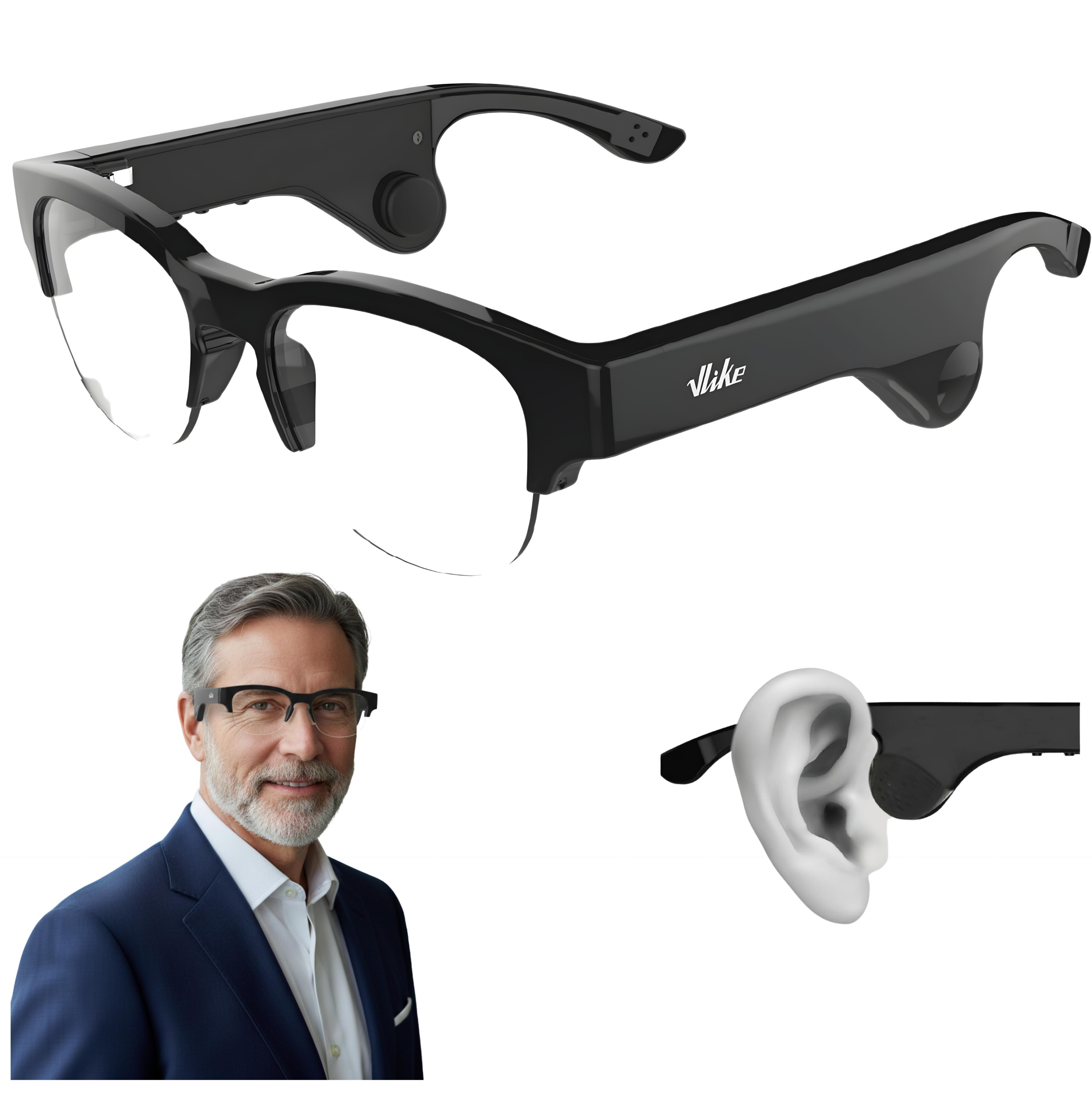 Knochenleitungsbrille Hörgerät Discreet Premium Vlike I22L