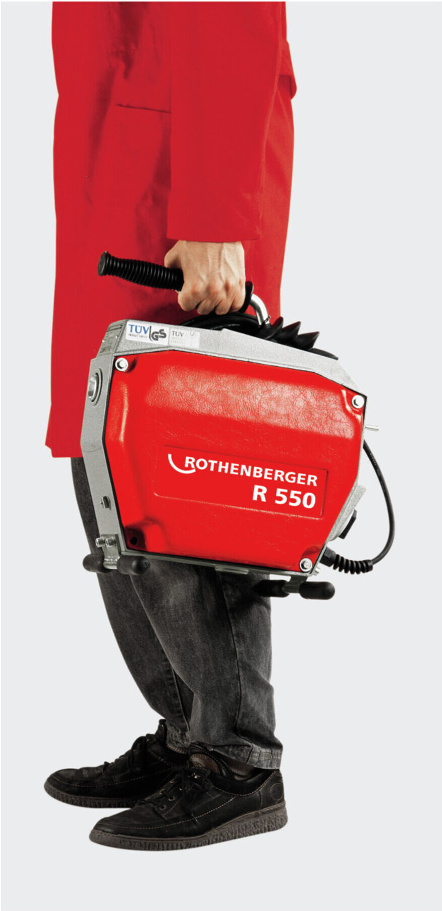 Rothenberger R550 Rohrreinigungsmaschine mit Spiralen/Werkzeugset 16 mm (079890X)