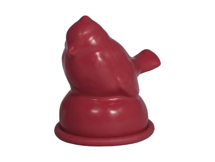 Latex Vollform-Giessform: Rotkehlchen, 4,5x6cm ohne Sockel, SB-Btl. 1Stück