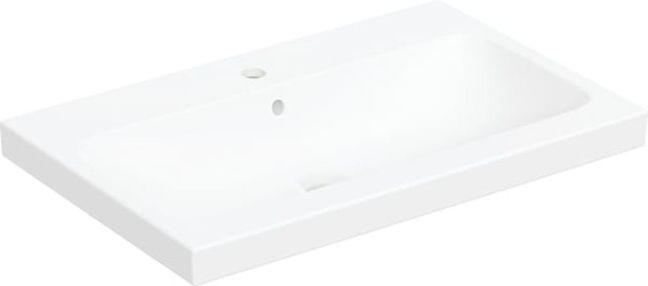 Geberit Lavabo à poser iCon Light 75x48cm, évacuation horizontale, avec trop-plein, blanc alpin/mat (501848JT1)