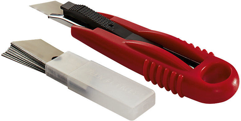 kaiserkraft Sicherheitsmesser Standard, SK5-Carbonstahl TÜV-/GS-geprüft, rot, ab 25 Stk