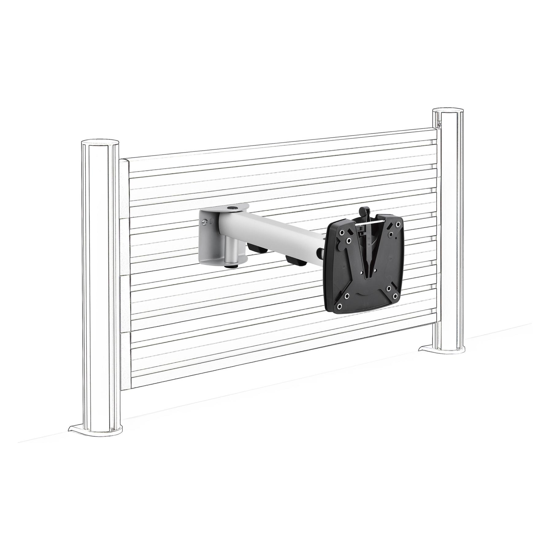 Novus TSS-Tragarm SlatWall silber-anthrazit, 1-tei (10 kg) (962+0119+004)