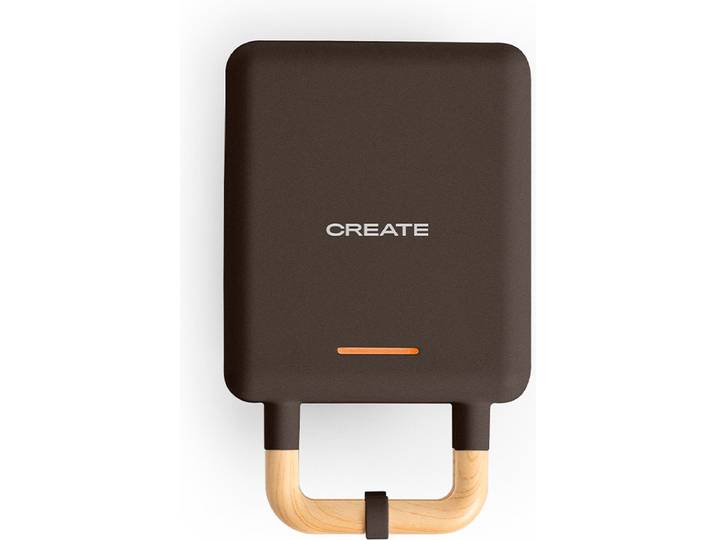 CREATE - Tosti-ijzer\, grill en wafelijzer met verwisselbare platen - Zwart - Individueel- STONE STUDIO