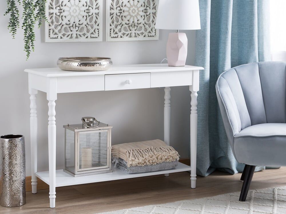 Beliani Console blanc Blanc 40x77x102cm
