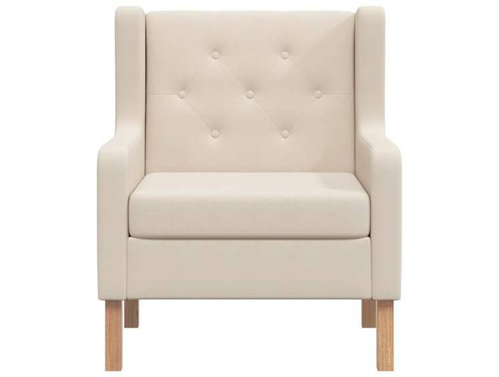 Blanc CHAISE/FAUTEUIL - SARAZYJ - 76x68x90cm - Fauteuil blanc - crème - tissu Hot21201669
