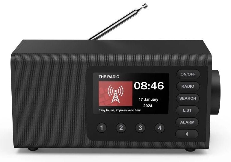 Hama DR1001BT Digitale Radio met DAB/DAB+/FM, Bluetooth 5.0 en 4,3 inch TFT-kleurendisplay