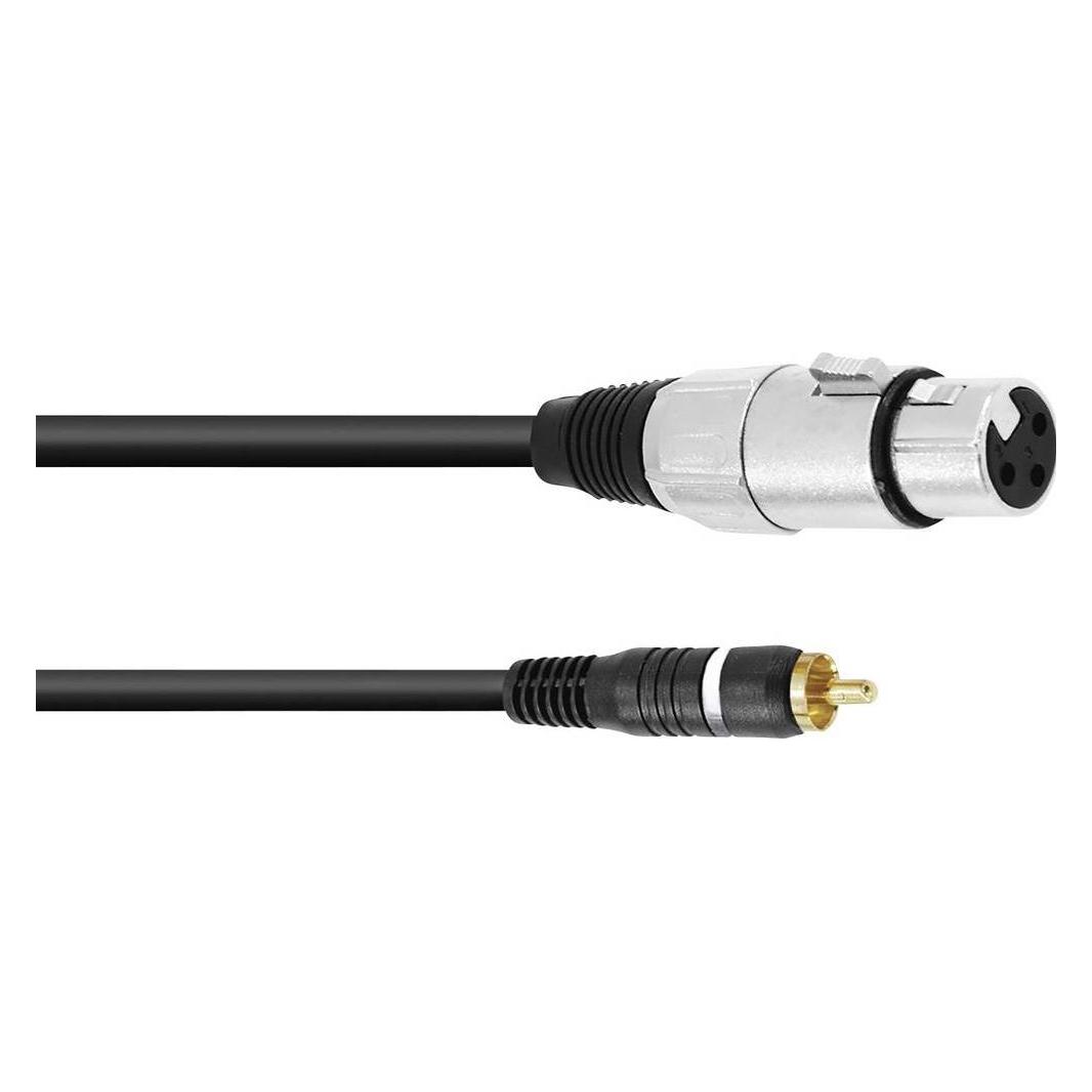 Omnitronic Adapterkabel Cinch/XLR(F) 2m sw (2 m, XLR Kabel) (30224028)