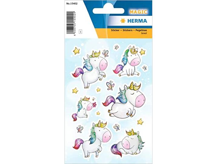 HERMA Sticker Magic Eenhoorn Sterrenstof Jewel