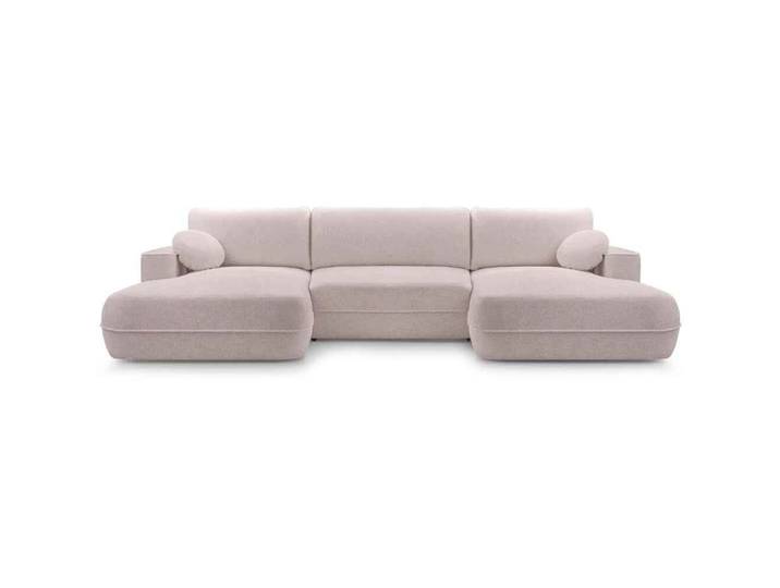 BEAUTYSOFA Ecksofa mit Schlaffunktion FIERO U, Farbe: Rosa (Bubble08)