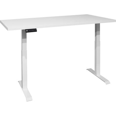 Schreibtisch MÄUSBACHER "Big System Office", weiß (weiß matt, weiß matt lack, weiß matt, weiß matt lack), B:160cm, Tische, Schreibtisch, Breite 160 cm, elektrisch höhenverstellbar