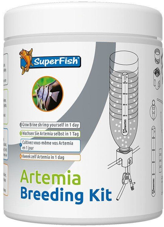 SUPERFISH KIT ALLEVAMENTO SCHIUSA UOVA GAMBERETTI IN SALAMOIA ARTEMIA ACQUARIO IN 1 GIORNO