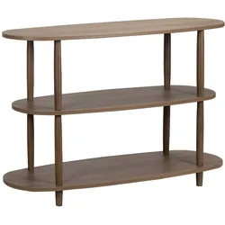 Oviala Business Hohes Regal in Holzoptik, 120 x 77 cm, dunkles Holz Oviala