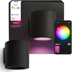 Philips Hue WACA Muscari Wandspot Rund schwarz