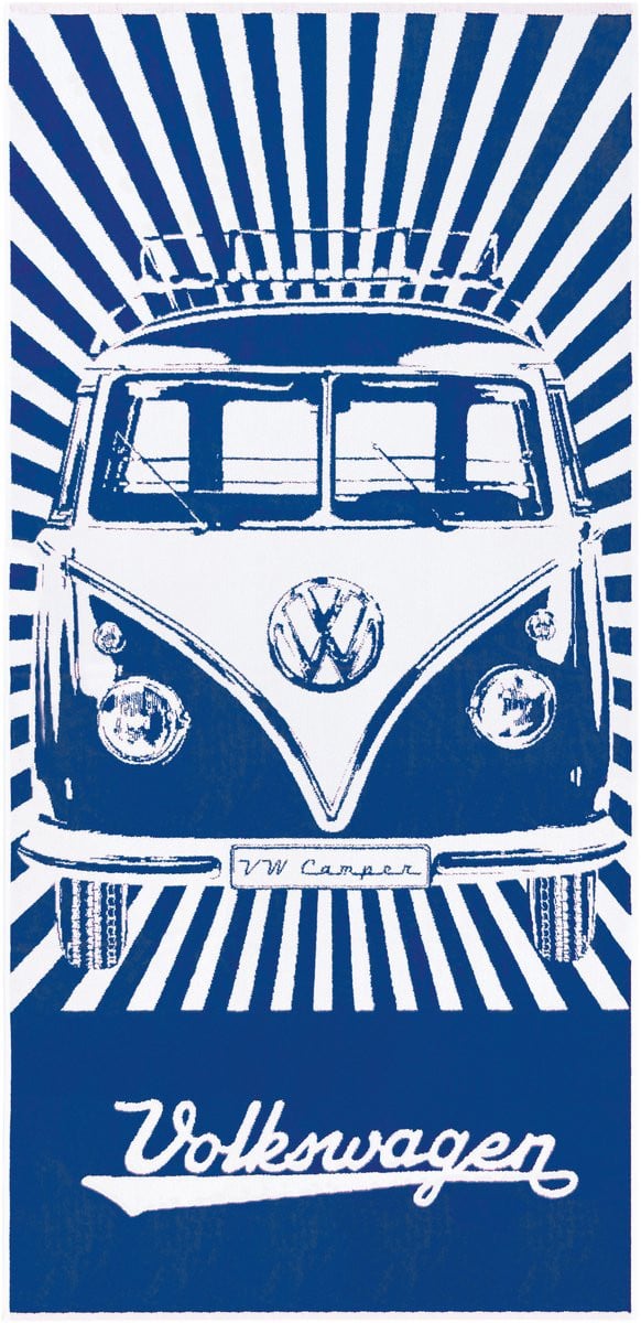 BRISA VW Collection Volkswagen T1 Bus handdoek - blauw - 50 x 100 cm