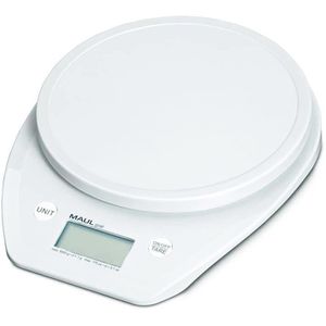 Maul Digitalwaage goal, weiß, mit Tara-Funktion, Teilung 1 g, Briefwaage, batteriebetrieben, LCD-Display, bis 5 kg