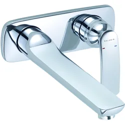 KLUDI BALANCE Unterputz-Waschtisch-Zweiloch-Wand-Einhandmischer, Ausladung Wandauslauf 235mm, 522470575, Farbe: Chrom