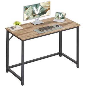 Vasagle Schreibtisch LWD041K01, kamel braun / schwarz, 100 x 75 x 50 cm