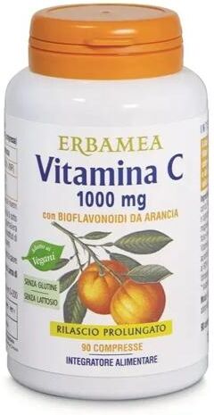 Erbamea Vitamina C 1000 mg Integratore per Difese Immunitarie e Stanchezza 90 Compresse
