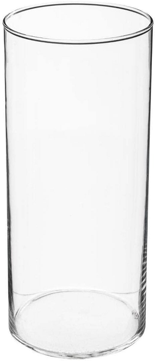 Grote Glazen Cilindervaas Transparant Hoogte: 30 cm