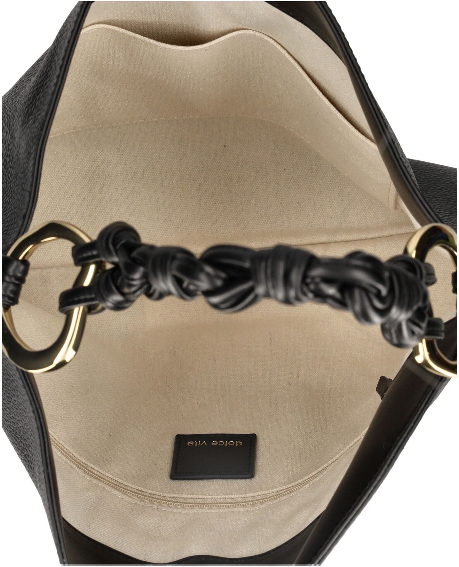 Henkeltasche DOLCE VITA "Dolce Vita Taschen Leder", Damen, Gr. onesize, schwarz, Leder, Taschen