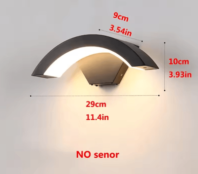 Uplift Curations Intelligent PIR Motion Sensor Wall Lamp Waterproof Outdoor LED Light For Porch Balcony Garden no Sensor