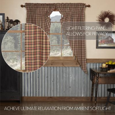 VHC Brands Sawyer Mill Black Ticking Stripe Valance 16x72 - M