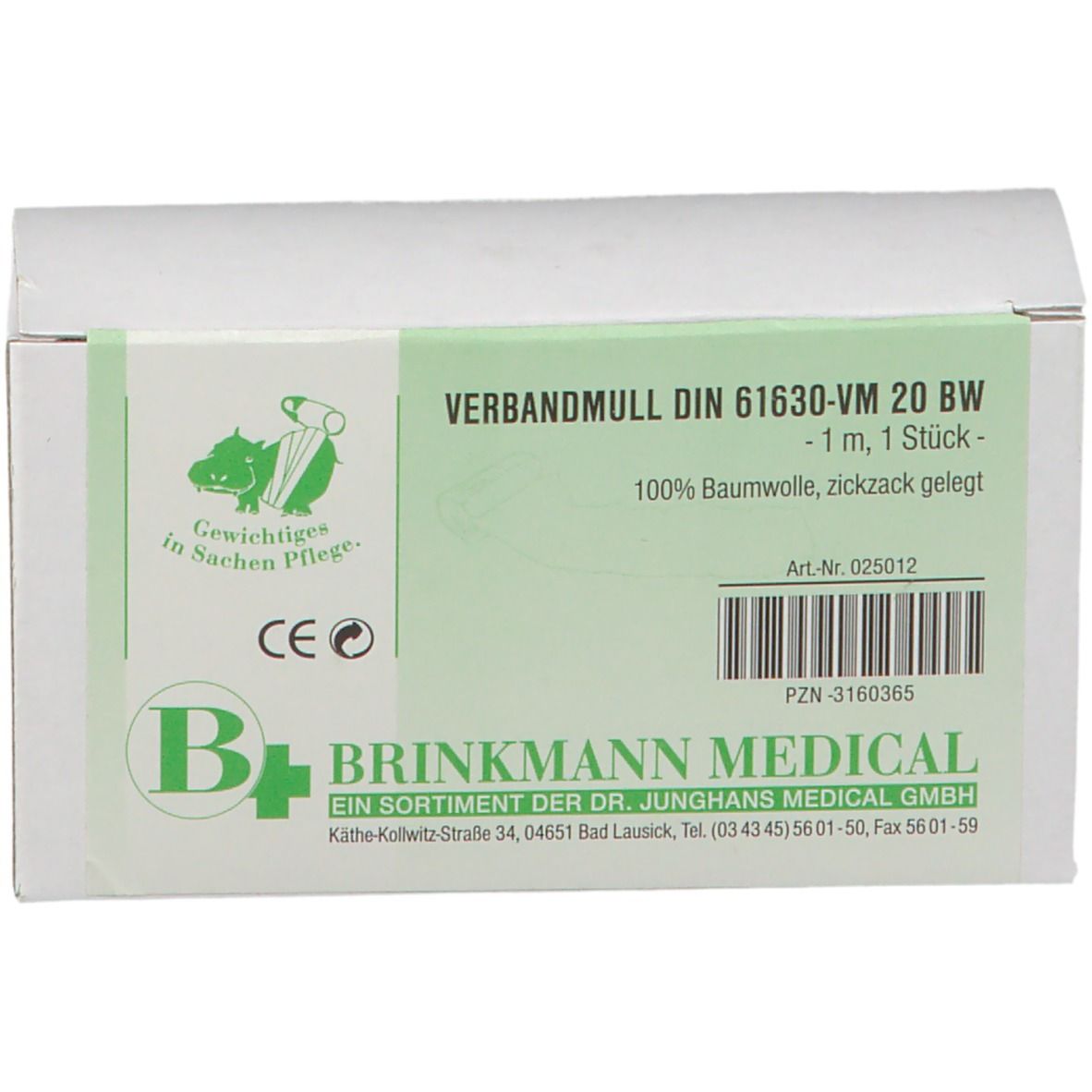 Verbandmull 10 cmx1 m zickzack 1 St Verband