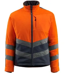 Warnschutz-Fleecejacke "SHEFFIELD" Safe Supreme - 3XL - orange/schwarzblau