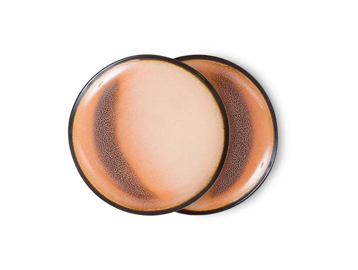 HKliving Assiette 70 s Ø 17,5 cm 2 pièces Horizon'