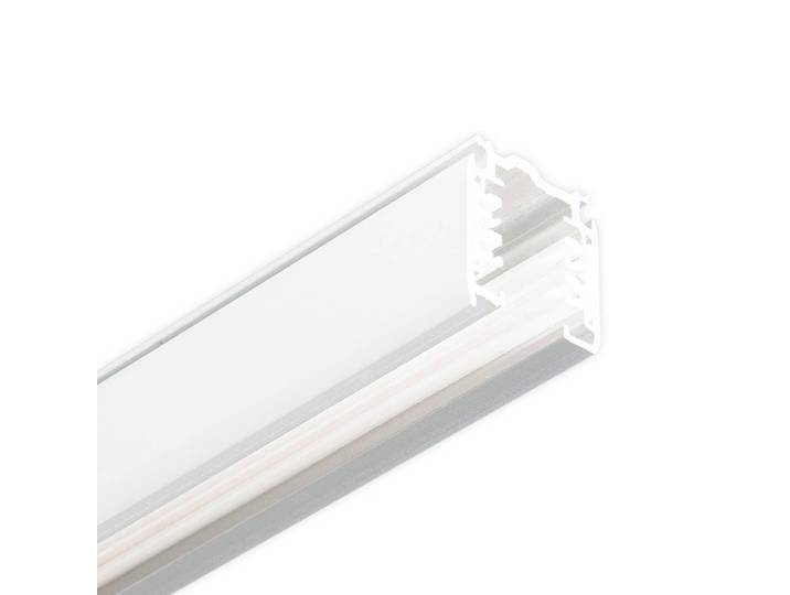 GLOBAL 3-Phasen-Stromschiene Noa Aufbau 400cm, weiß, weiß / opal, Aluminium