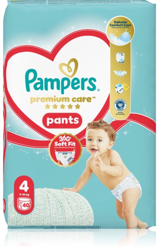 Pampers Premium Care Pants Size 4 culottes de protection jetables 9-15 kg 40 pcs
