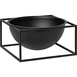 Kubus centerpiece Schale 12 cm niedrig schwarz