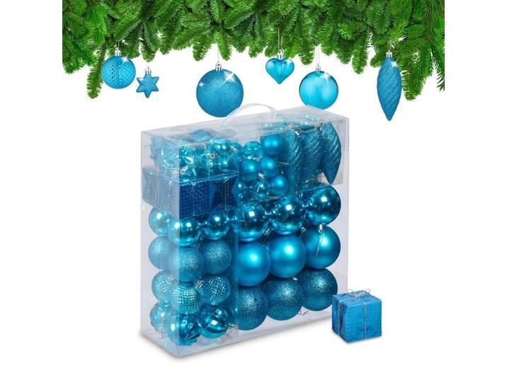 Relaxdays Kerstballen set van 110