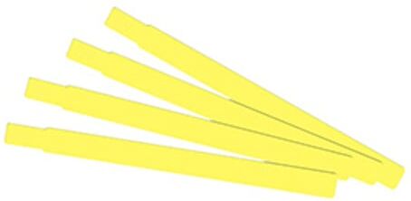 Zebra 10012712-2 adesivas amarelas 25x254mm
