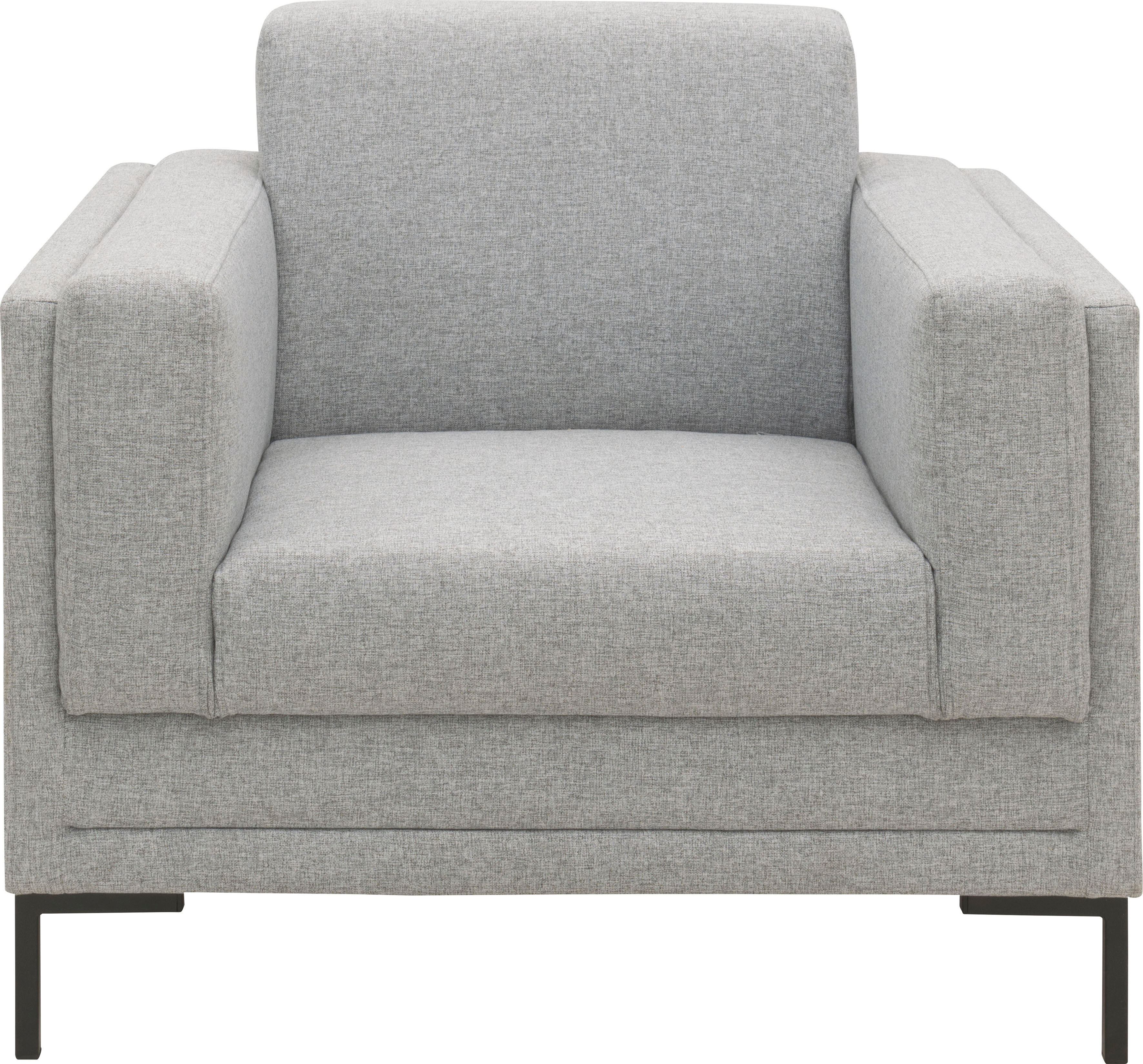 Sessel "LOOKS VII", silber, B:97cm H:82cm T:90cm, 100% Polyester, LOOKS BY WOLFGANG JOOP, Sessel, Sessel, klare Linien, edles Design
