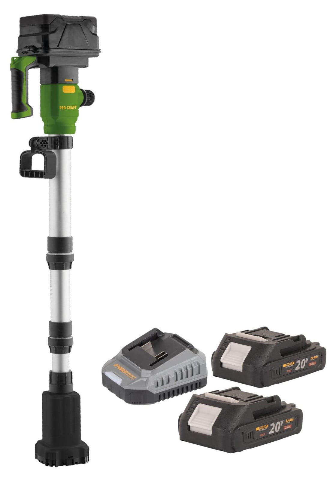 Procraft CPN20bb accu dompelpomp 20 V met 2x 2,0 Ah accu en oplader