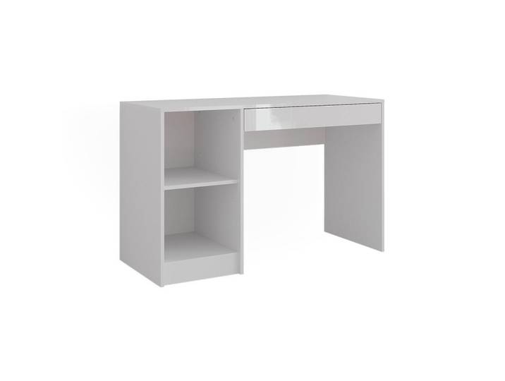 Vicco Schminktisch Sherry Weiß/Weiß Hochglanz 119.8 cm, Weiß, Weiß Hochglanz, Holzwerkstoff, Rechteckig, 119.8x76x50.1 cm, Wohnzimmer, Wohnzimmertische, Konsolentische