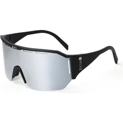 Yeaz, Damen, Sportbrille, SUNVIBE Sport goggles matt black / mirror silver (Schwarz, Silber), Schwarz