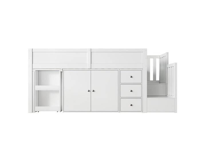 Komhtom Hochbett 90X200cm，multifunktionales Kinderbett in Weiß, Mode, 90x200 cm, Babymöbel & Kindermöbel, Kinderzimmer & Jugendzimmer, Kinderbetten, Hochbetten