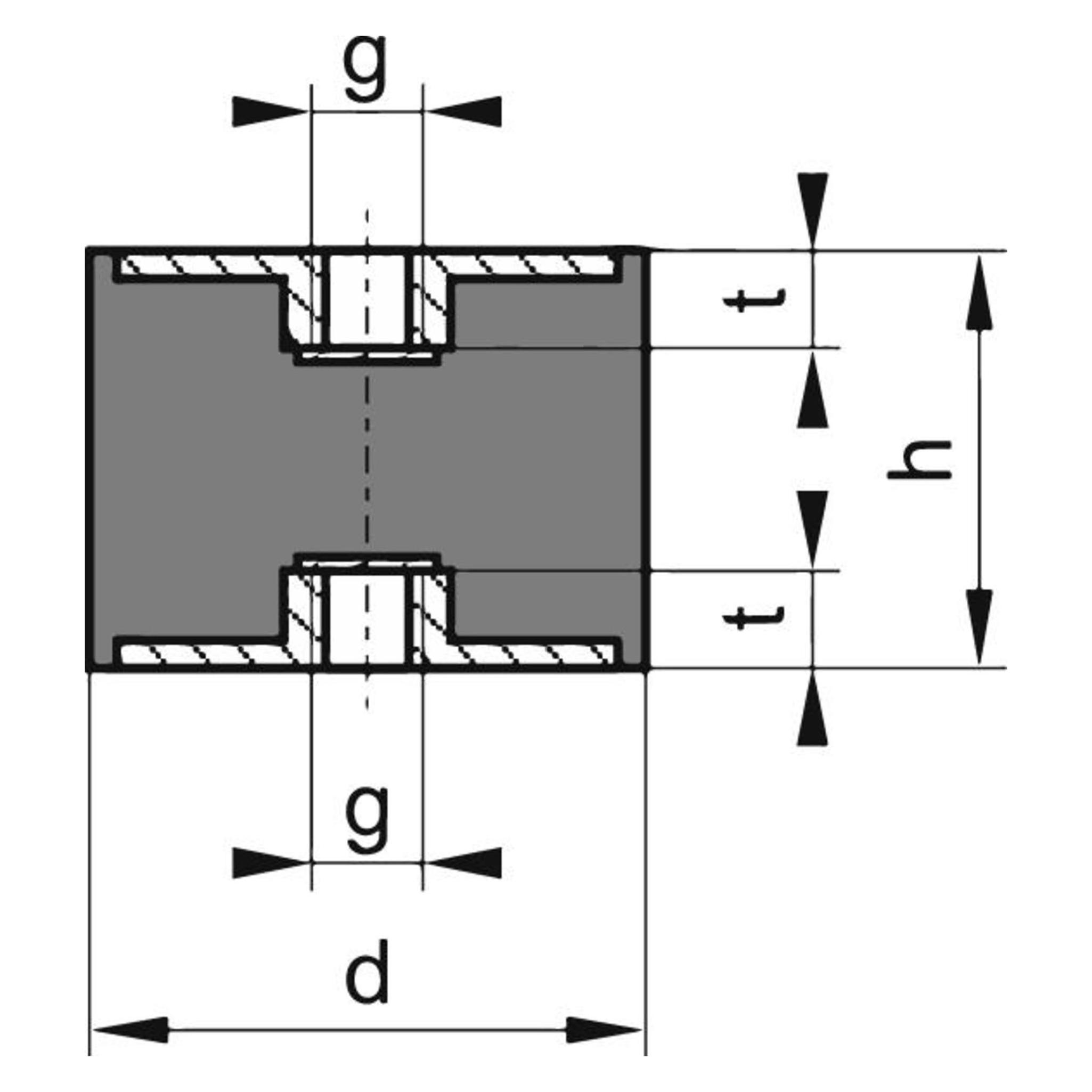 Magni Gummi-Metall-Puffer Aus.C20x25mm M6 (4053569070270)