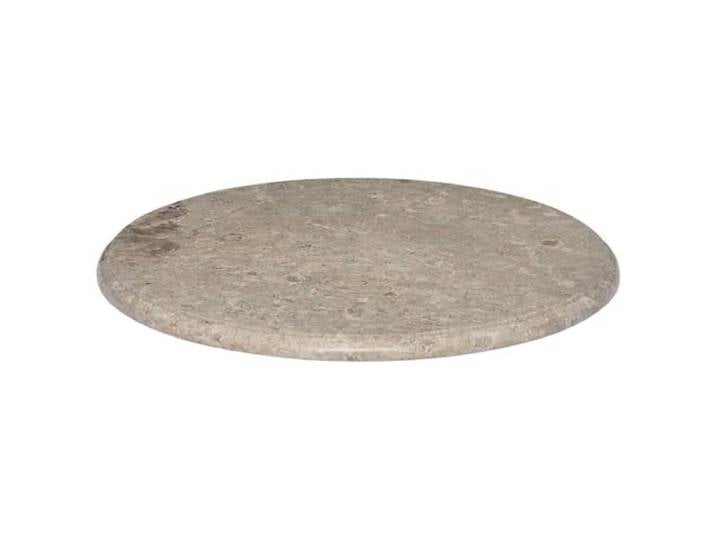 NKOPPFG Marmor Tischplatte Grau Rund 60 cm Robust, Feucht Abwischbar, Für Esszimmer, Küche, Garten