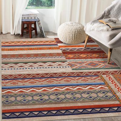Garvee Southwestern Geometric Stripes Area Rug